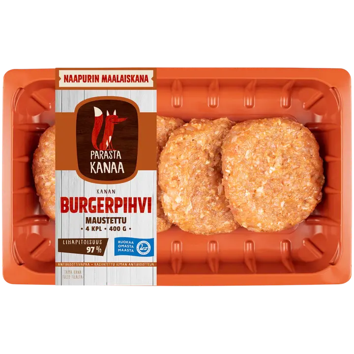 Naapurin Maalaiskanan burgerpihvi maustettu 400g