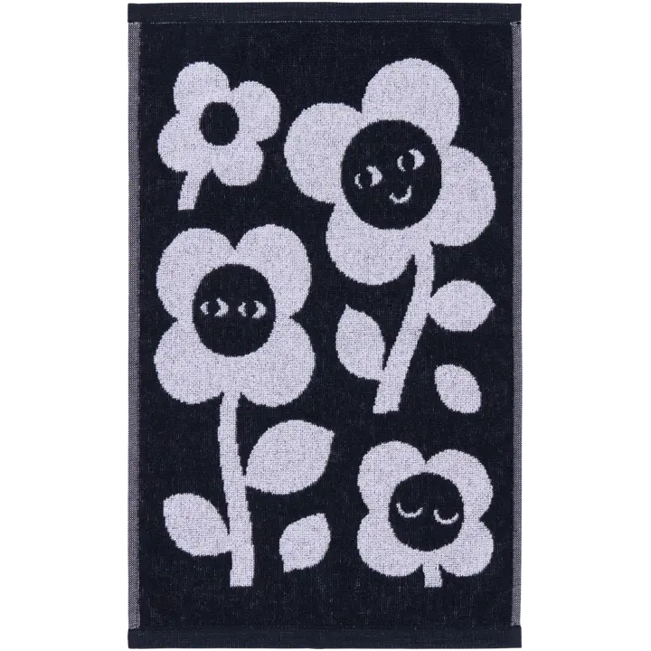 Finlayson käsipyyhe Riemu 30x50cm musta-valkoinen