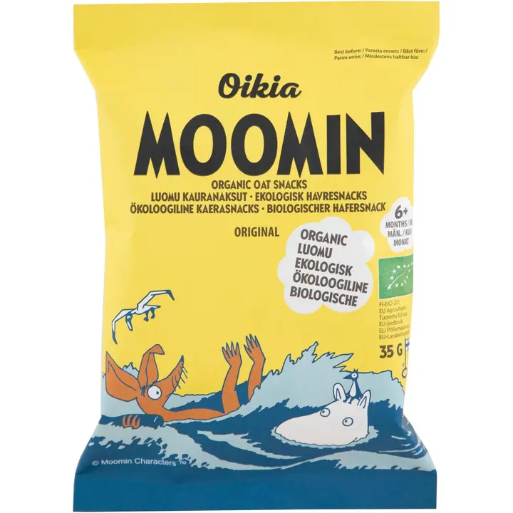 Oikia Moomin Luomukauranaksu original 35 g