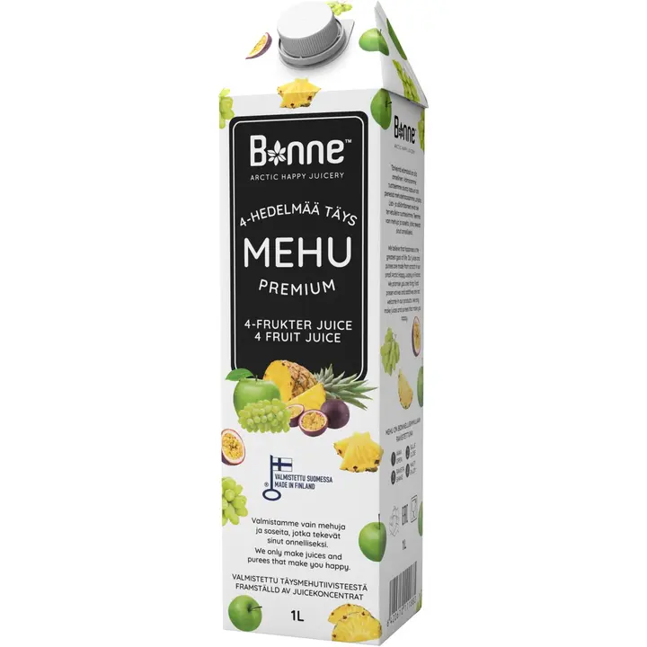 Bonne 4-hedelmää täysmehu 1L