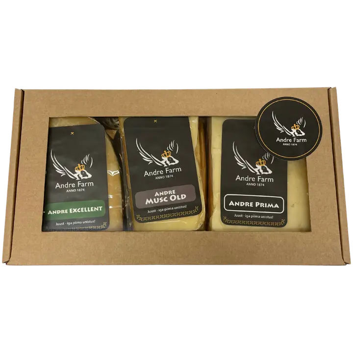 Andre Farm juustu kinkekarp Trio, 750 g
