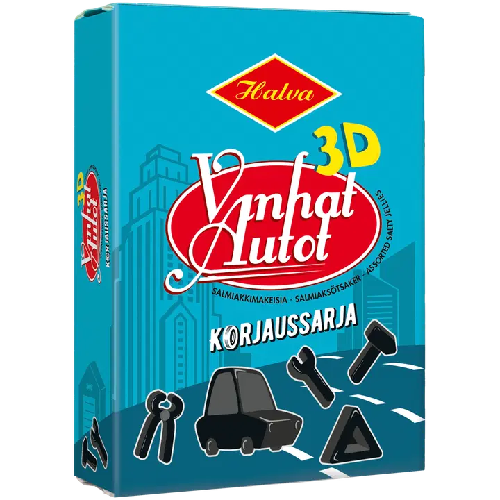 Halva Vanhat Autot 3D Korjaussarja salmiakki 230 g