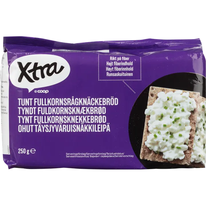 Xtra ohut täysjyväruisnäkkileipä 250 g
