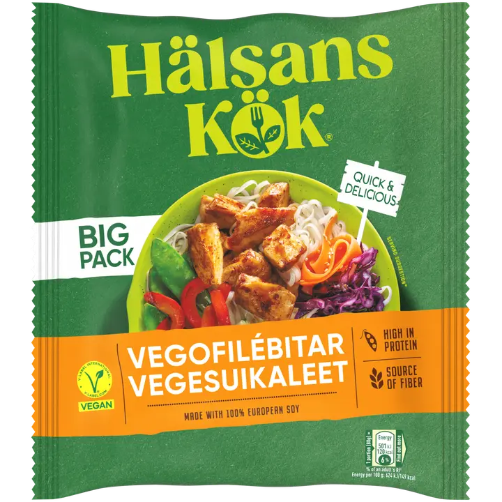 Hälsans Kök 700g Fileesuikaleet valmistettu soijaproteiinista
