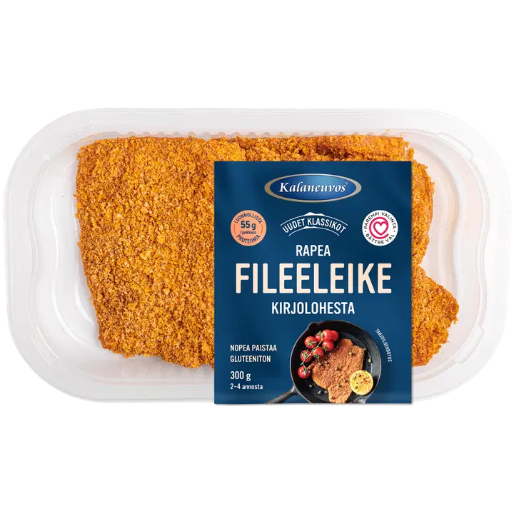 Kalaneuvos Rapea fileeleike kirjolohesta 2x150g