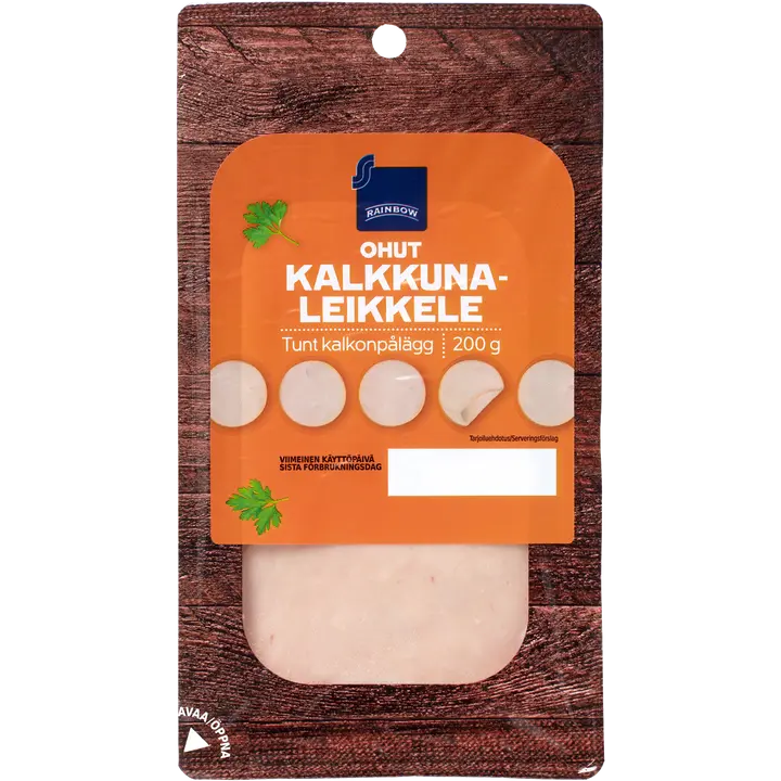 Rainbow Ohut Kalkkunaleikkele 200g
