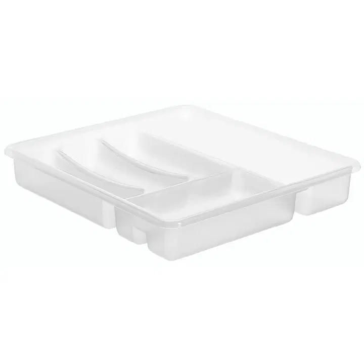 Rotho Domino aterinlaatikko 6 lokeroa valkoinen läpinäkyvä