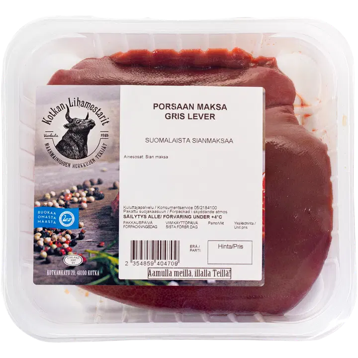 Kotkan lihamestarit porsaan maksa n. 500 g