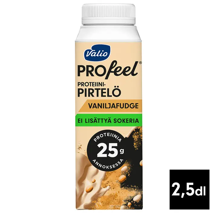 Valio PROfeel® proteiinipirtelö 2,5 dl vaniljafudge laktoositon