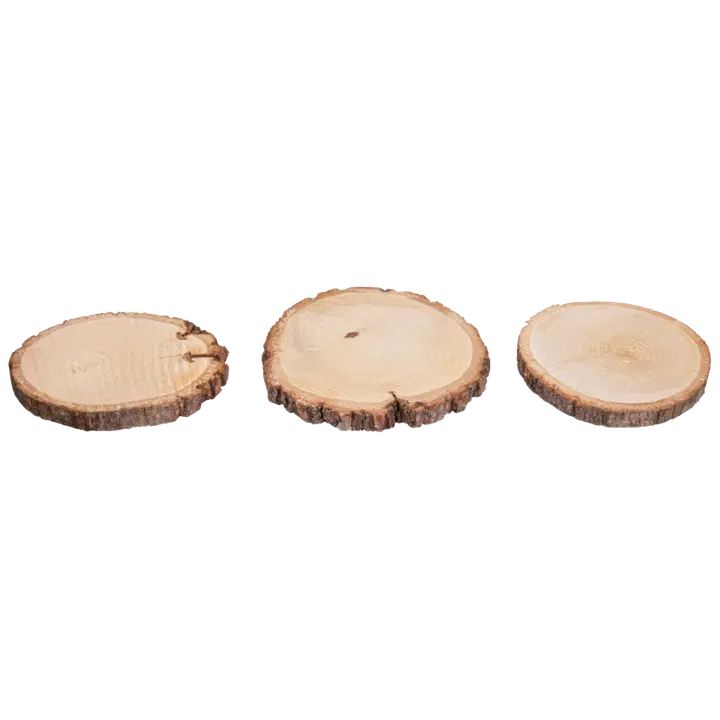 Rayher Hobby puinen levy pyöreä, 10-12cm ø, nippu 3kpl