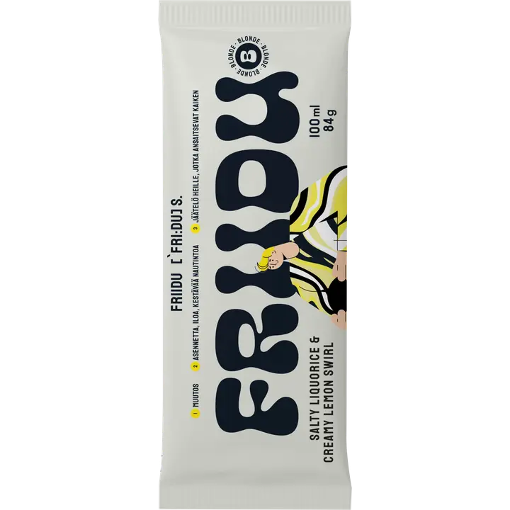 Friidu jäätelöpuikko Salty Liquorice & Creamy Lemon Swirl 100ml/84g