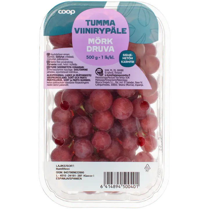 Coop tumma siemenetön viinirypäle 500 g