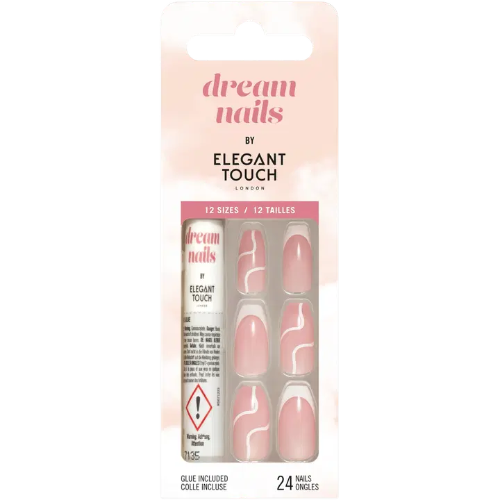 Elegant Touch Dream Nails - White Swirls -tekokynnet