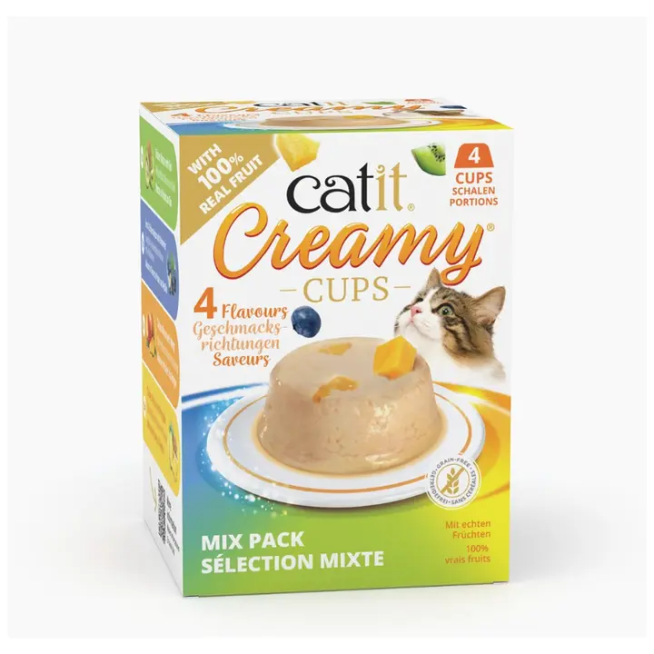 Catit Creamy cups maius topsis mango/ananass/ kiivi/ mustikas 4x25g