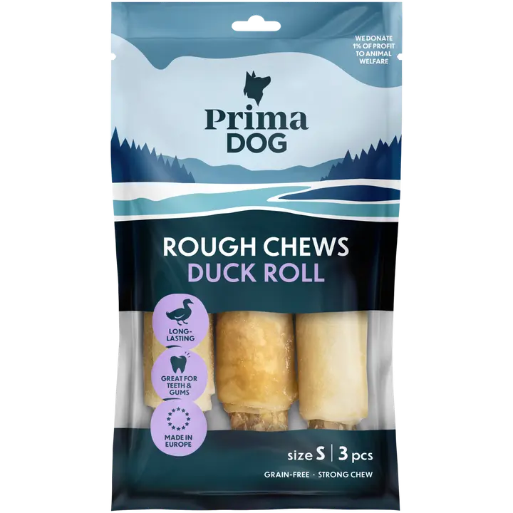 PrimaDog Rough Chews Ankkarulla S 13 cm 150 g