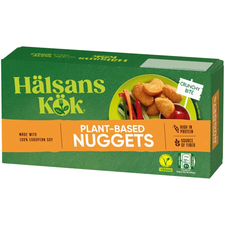 Hälsans Kök 300g Vegaaniset nuggetit valmistettu soijaproteiinista