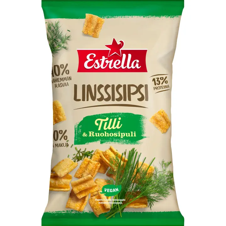Estrella Linssisipsi Tilli & Ruohosipuli 110g