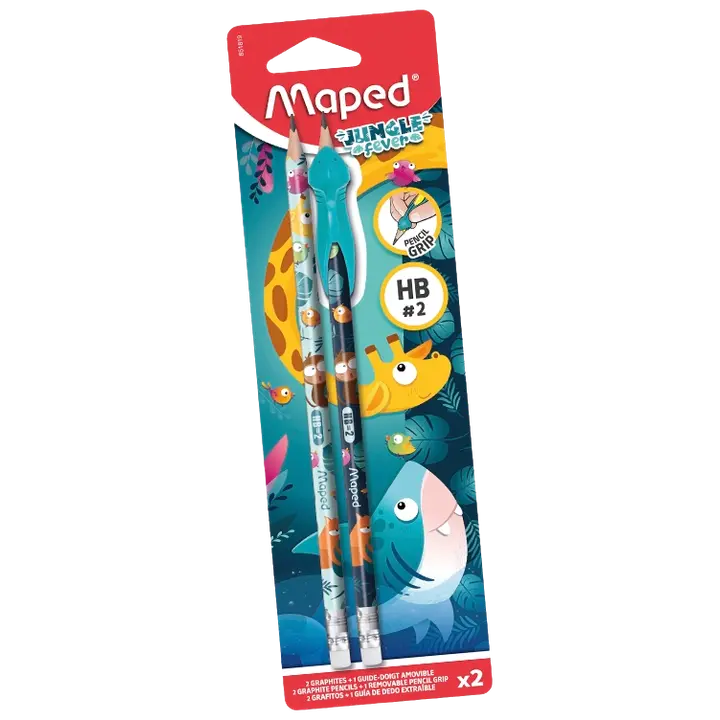 Harilik pliiats jungle 2tk hb kummiga