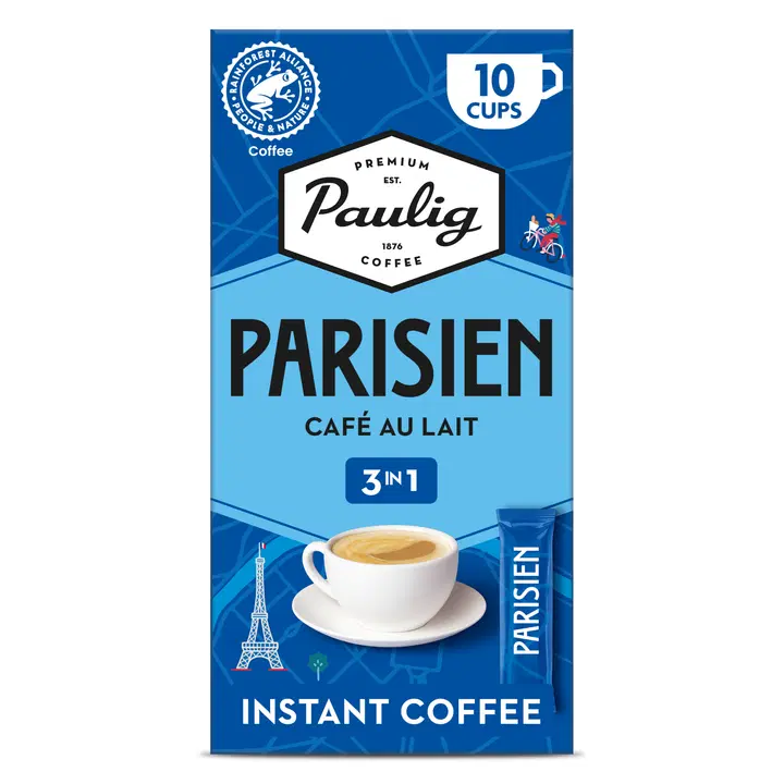 Paulig Parisien Café au lait 3in1 kahvijuomajauhe 10x16,5g