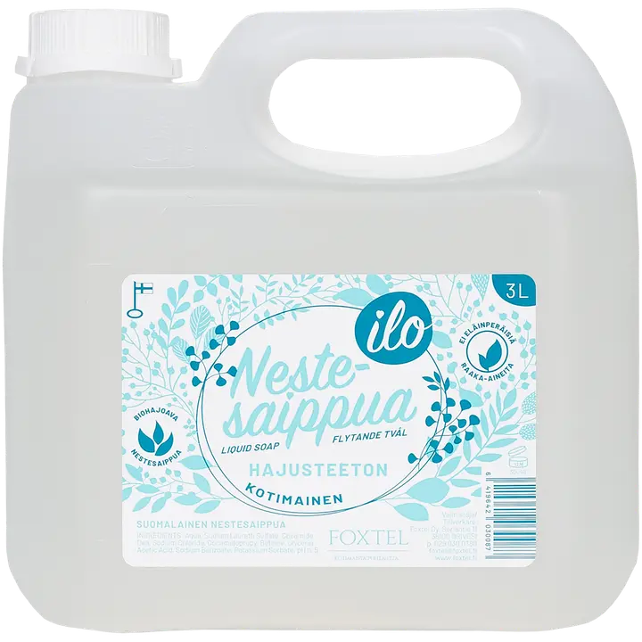 Ilo Nestesaippua 3 L Hajusteeton