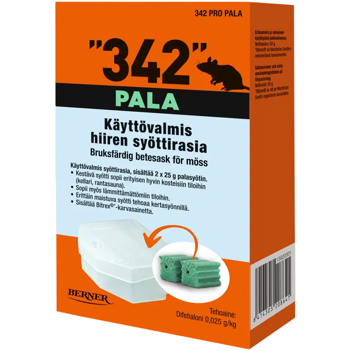 342 SYÖTTIRASIA 1 KPL, 50G PALASYÖTTI