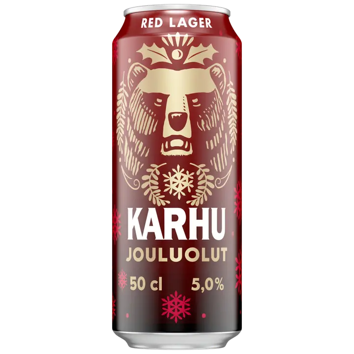 Karhu Jouluolut Red Lager olut 5,0 % tölkki 0,5 L