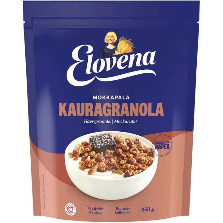 Elovena 350g mokkapalanmakuinen kauragranola