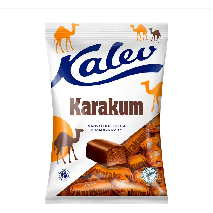 KALEV KARAKUM PRALINEEKOMPVEKID 175G