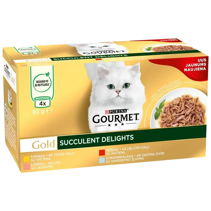Gourmet Gold kiisueine Succulent Delights einevalik 4x85g
