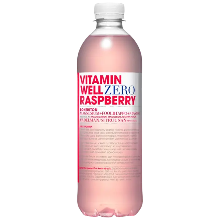 Vitamin Well Zero Raspberry hyvinvointijuoma 500ml
