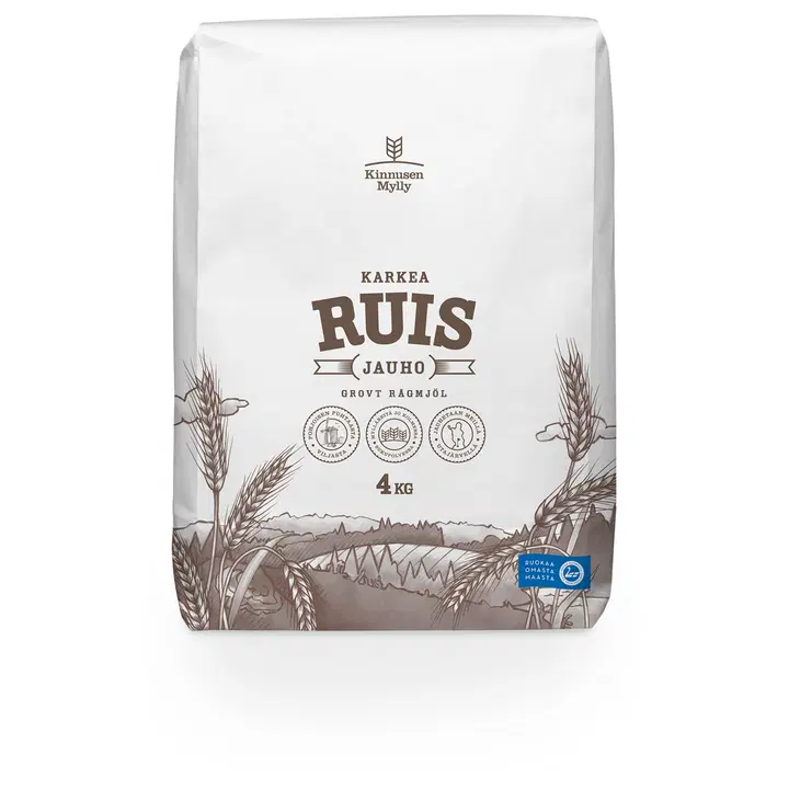 Kinnusen Mylly 4kg Karkea ruisjauho