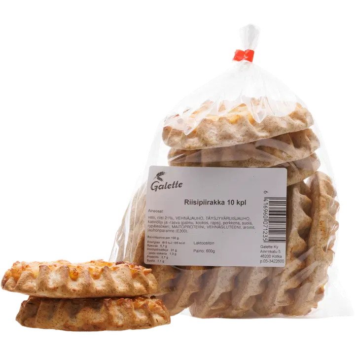 Galette 600g Riisipiirakka 10 kpl riisipiirakka
