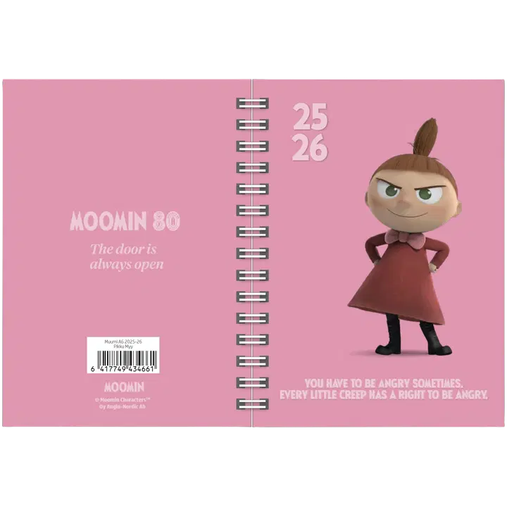 Muumi koulukalenteri 25-26 Muumi A6 Pikku Myy 12kk