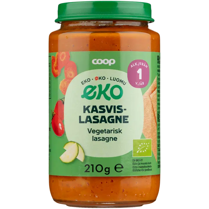 Coop Eko kasvislasagne luomu 210 g 1 v
