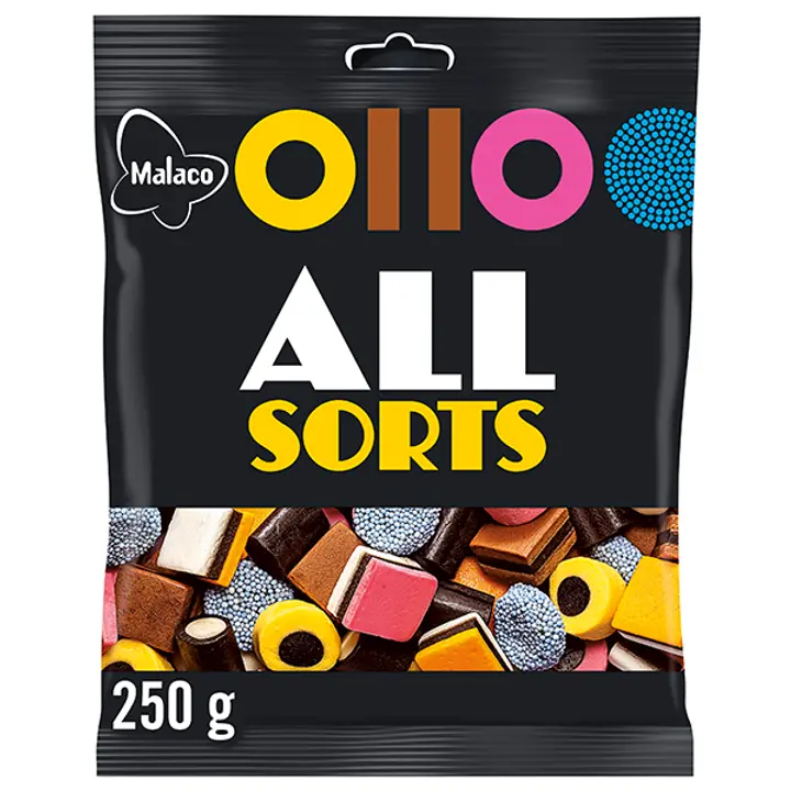 Malaco Allsorts Original lakritsisekoitus 250g