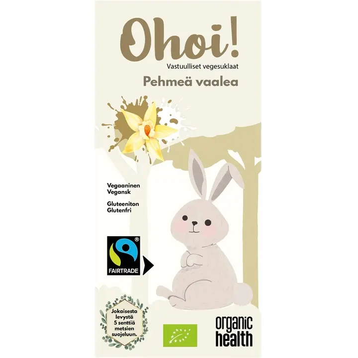 Ohoi! -vegesuklaa Pehmeä vaalea, luomu, Reilu Kauppa 80 g