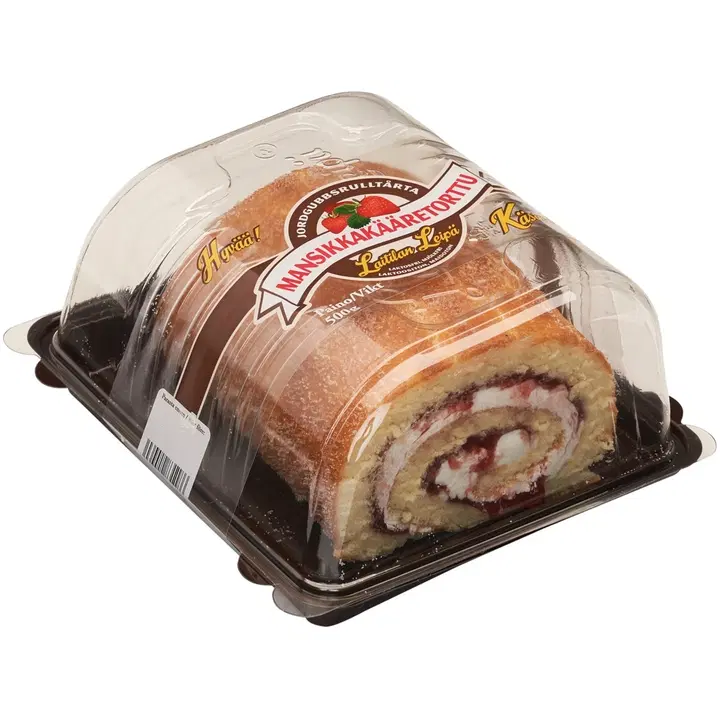 Laitilan Leipä Mansikkakääretorttu 500 g Laktoositon, Maidoton