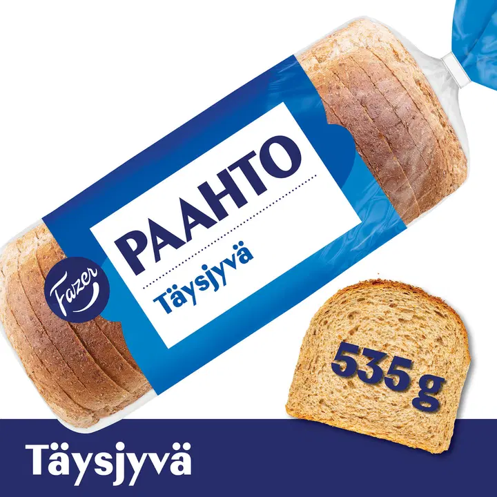 Fazer Paahto Täysjyvä 535g, paahtoleipä