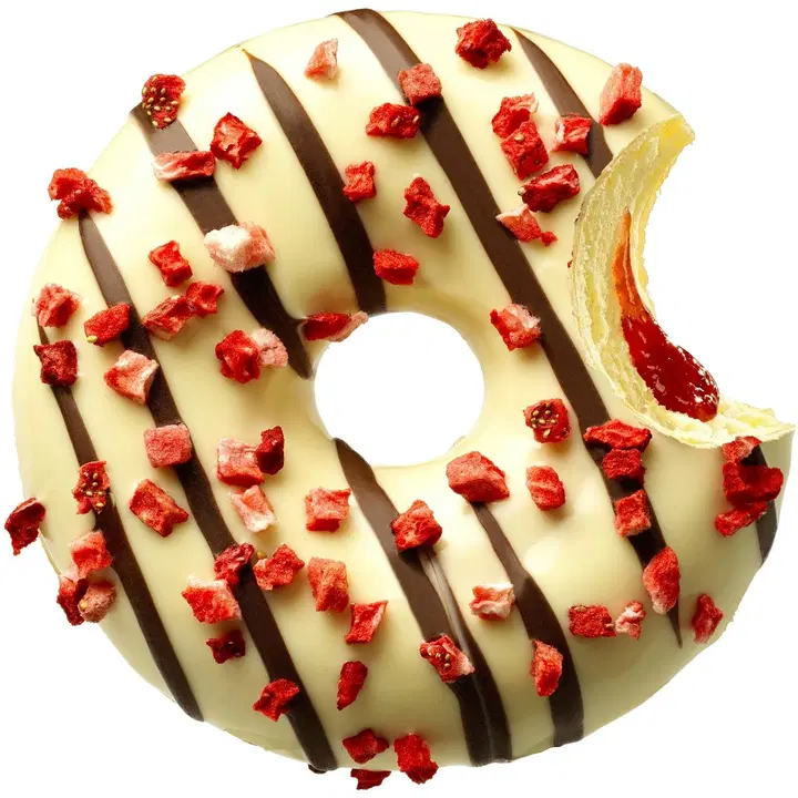 DNWBH Donut Worry Be Happy mansikkahillotäytteinen Donitsi 48x73g, sulatettava, pakaste