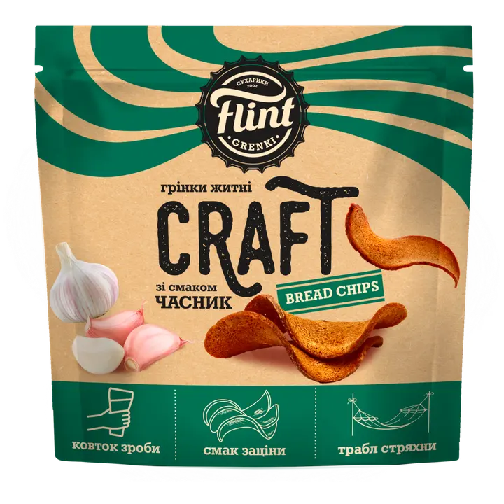 Flint grenki küüslaugumaitselised lainelised leivakesed 90g