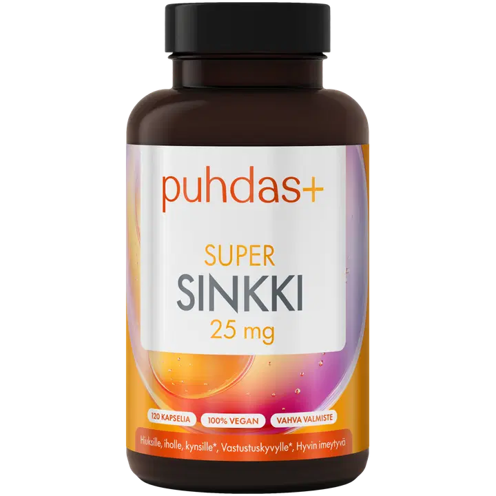 Puhdas+ Super Sinkki 25mg 120 kaps