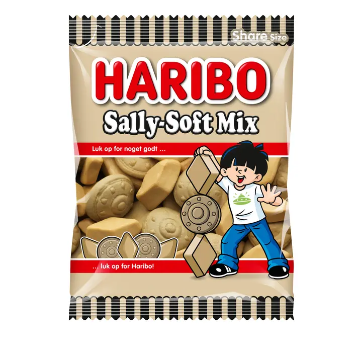 HARIBO Sally-Soft mix 100g Salmiakkivaahto Karkkipussi