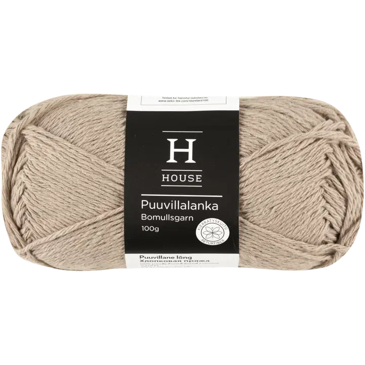 House bomullsgarn recycled Aran 100 g