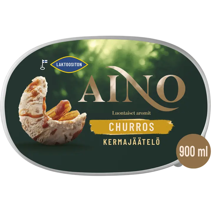 Aino Churros Laktoositon kermajäätelö kotipakkaus 500g/900ml