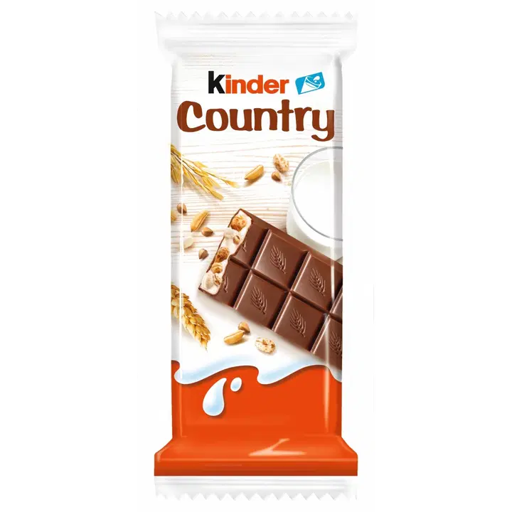 Kinder Country piimašokolaad piimatäidise ja teraviljadega 24g.
