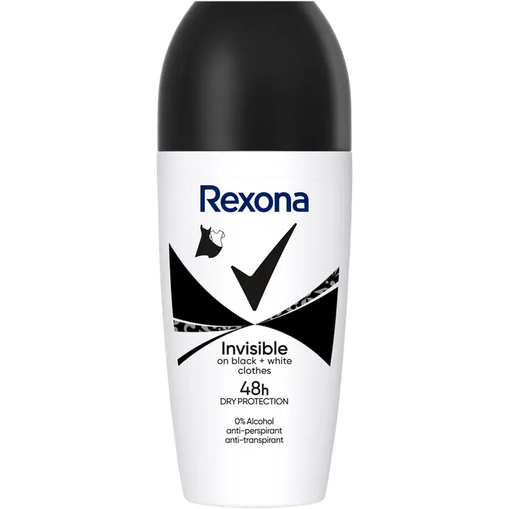 Rexona rulldeodorant Invisible Black ja White 50ml