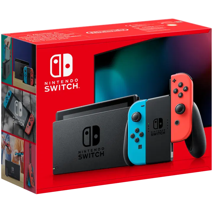 Nintendo Switch konsool JoyCon Neon Blue/Red