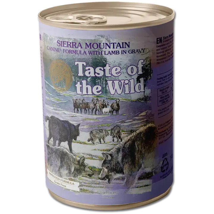 Taste of the Wild Sierra Mountain konserv lambaga koertele 390g