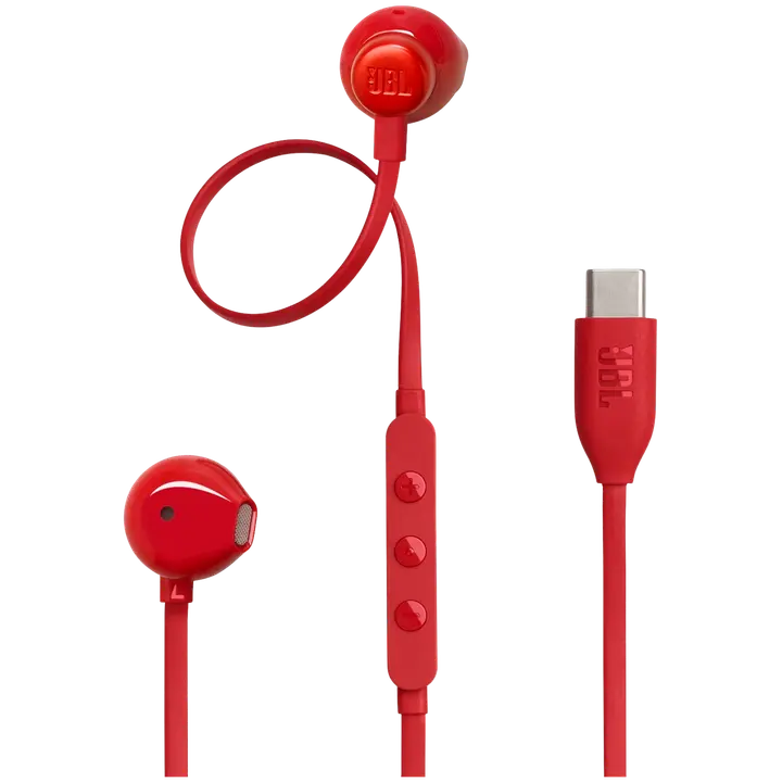 Nööpkõrvaklapid JBL Tune 305C punane