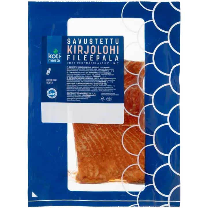 Kotimaista suitsutatud forellifileetükk